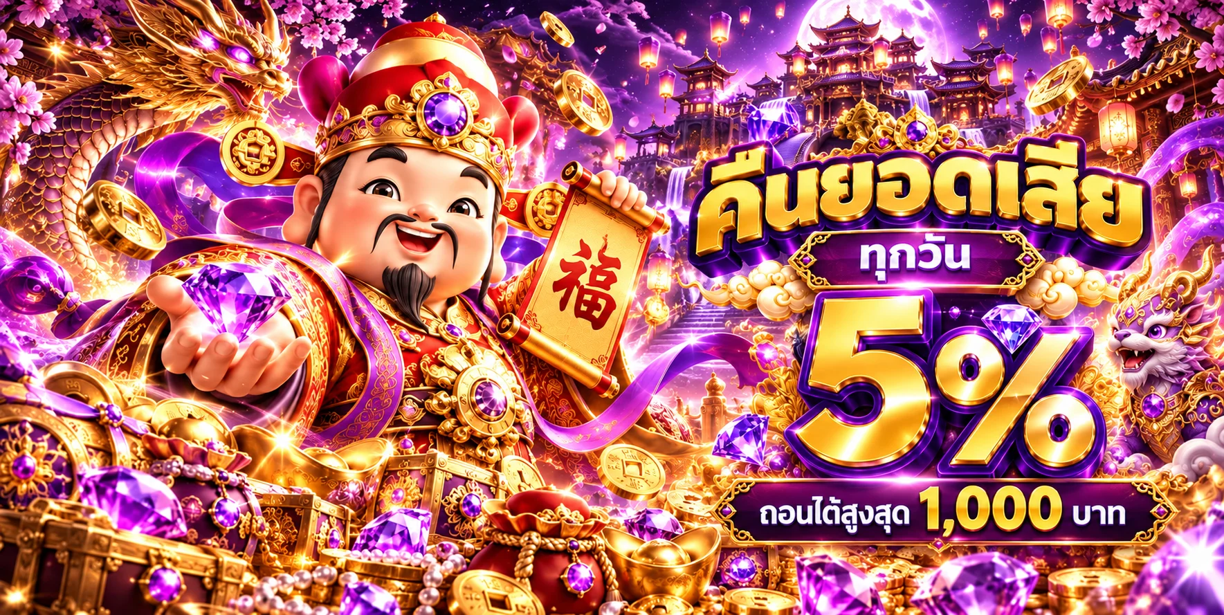 คืนยอดเสีย MARUAY24 ในธีมเทพเจ้าโชคลาภ