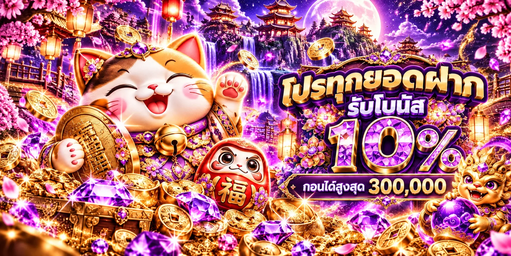 โปรโมชั่นฝาก MARUAY24 พร้อมแมวนำโชค